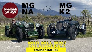 1933 MG K2 vs 1935 MG NA rival sisters, queens of racing! - Bonfanti Garage