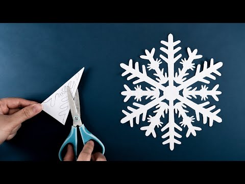 How to cut a traditional snowflake out of paper ❄ 