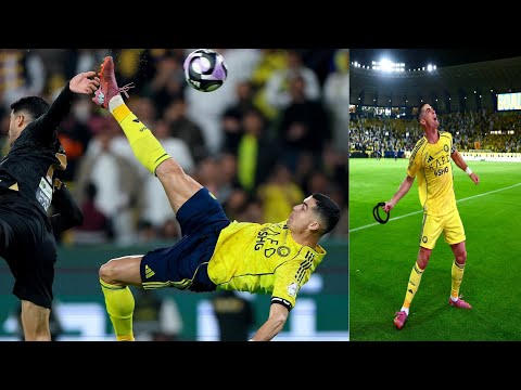 كريستيانو رونالدو يذهل جماهير الخليج بهدف مذهل من ركلة دراجة