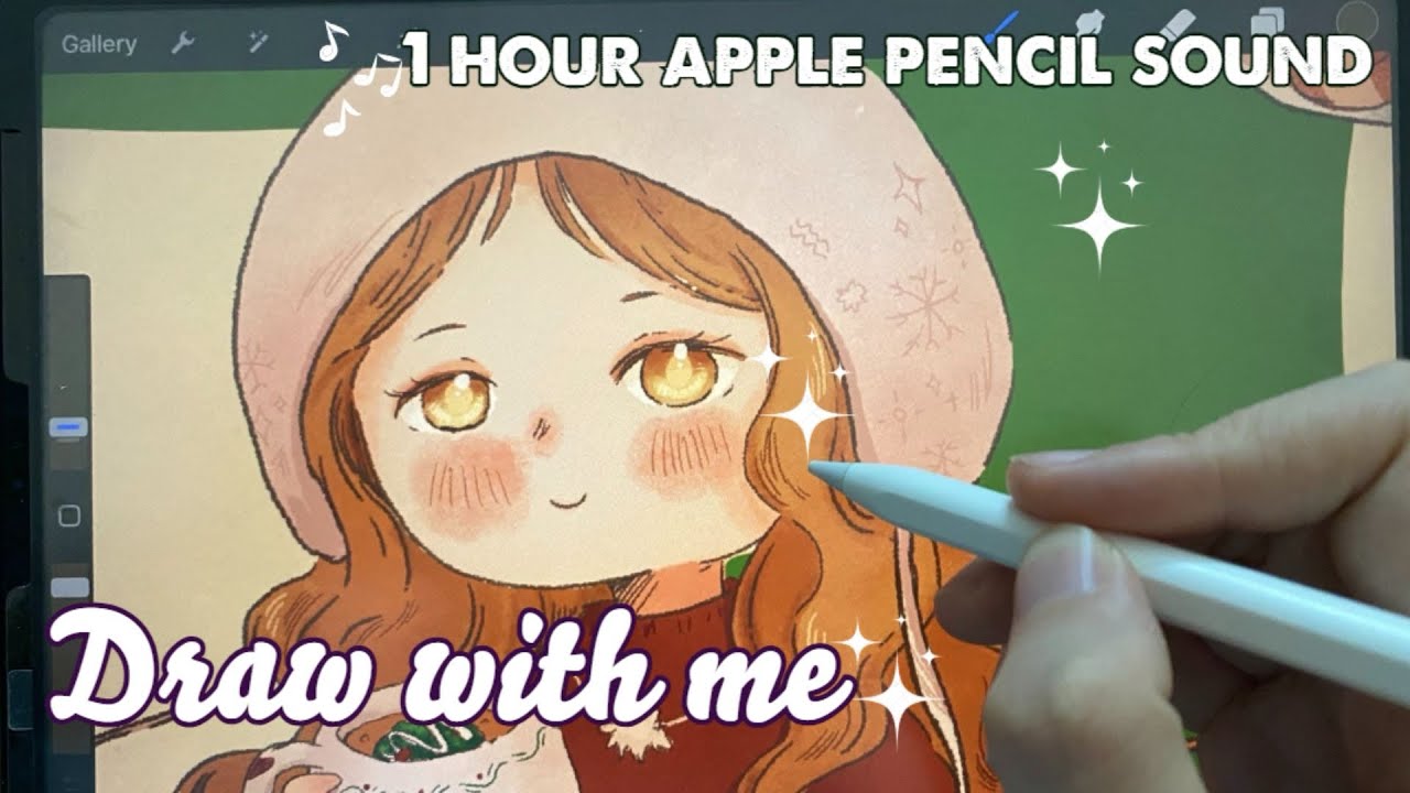 Draw with me | Asmr apple pencil sound | Lofi and Cozy music | Enjoy cozy season