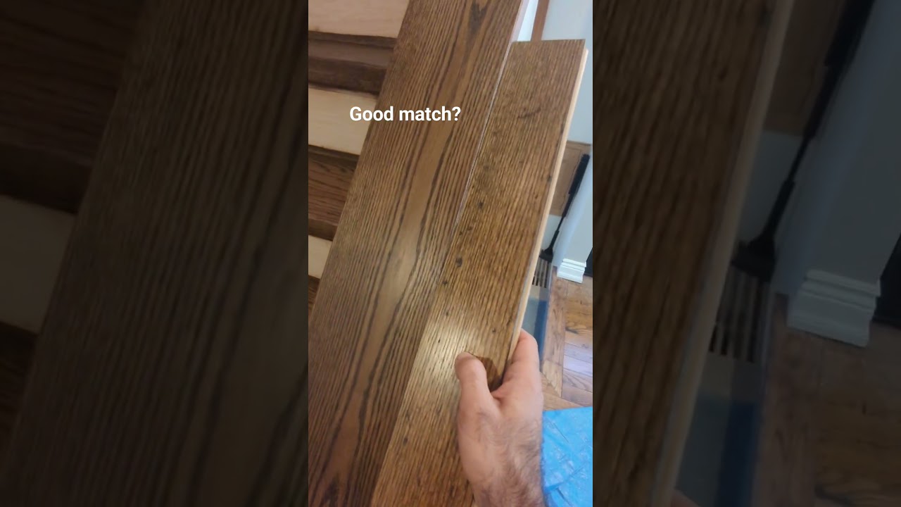 Staircase refinishing in Toronto | Matching stain to hardwood floors 