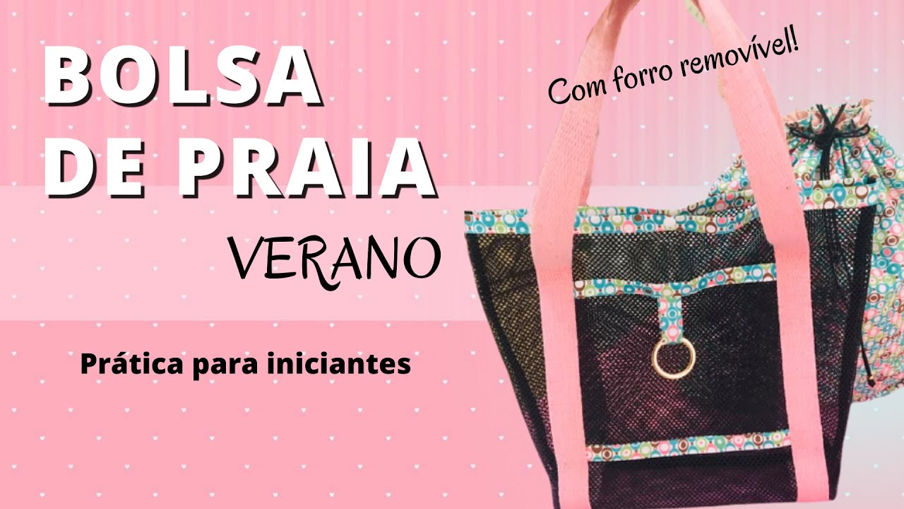 BOLSA DE PRAIA COM FORRO REMOVÍVEL