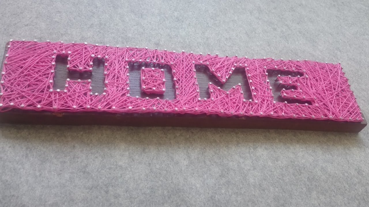 لوحة من المسامير والخيوط | Nail and Thread Art