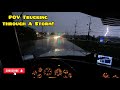 POV Truck Driving Through a Storm At Night ASMR