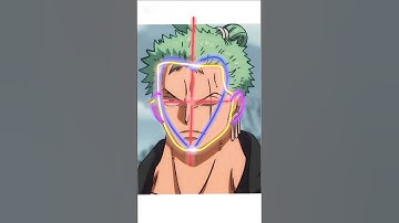 The EASIST way to draw Zoro ⚔️#anime #tutorial