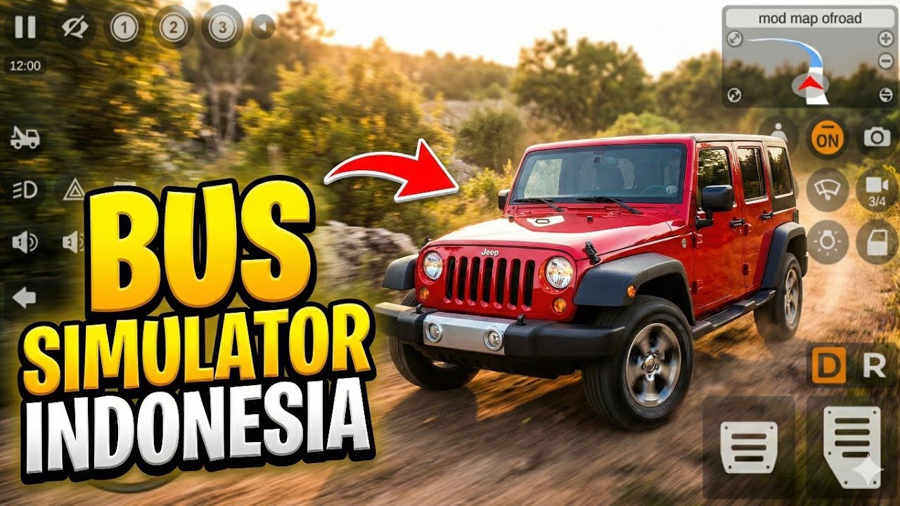 Driving Mahindra Thar 4*4 Off-road | Bus Simulator Indonesia Android Gameplay 
