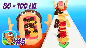 Poop stuffing | Pancake Run - level 80 to 100 | Gameplay #5