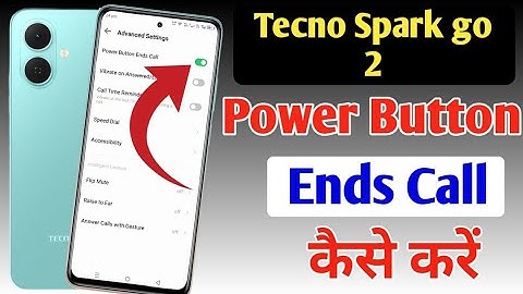 Tecno Spark go 2 power button ends call setting | disconnect call power button call cut Tecno Spark