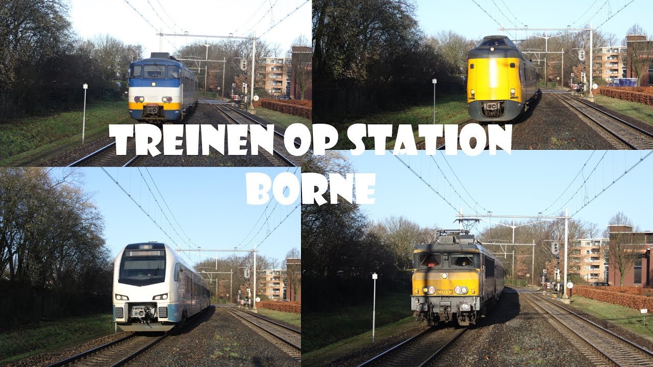 treinen op station Borne - treinen compilatie - 28 december 2017