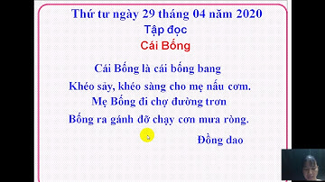 Tập đọc lớp 1 - Tuần 26. Bài dạy: Cái Bống