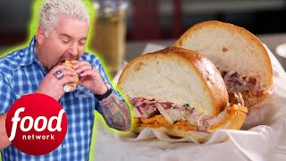 Guy DEVOURS Dynamite Peruvian Street Sandwiches | Diners, Drive-Ins & Dives