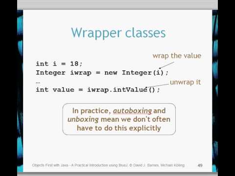 BlueJ Chapter 8 Part 4 Wrapper Classes, AutoBoxing and Unboxing