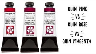 Daniel Smith Color Showdown Ep. 10: Quinacridone Pink vs Quinacridone Rose vs Quinacridone Magenta