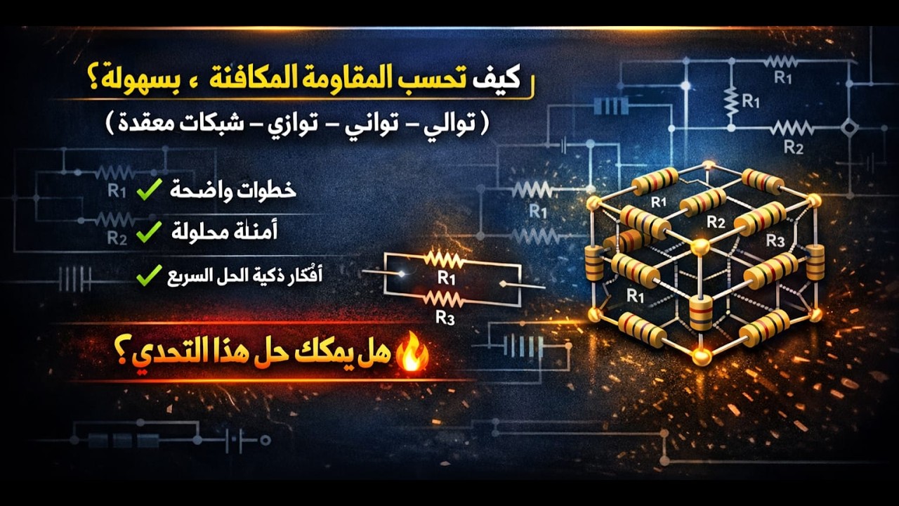 أكثر سؤال أهمية على توصيل المقاومات الكهربائية للطلاب الفائقين The  important question  for
