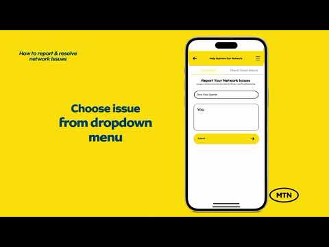How to report and resolve network issues through the MyMTN app