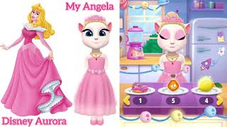 MY ANGEL COSPLAY AURORA #mytalkingangela2 #talkingangela #cosplay #disney #aurora #fyp #viral #funny