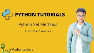 Python Set Methods Tutorial #shorts #python #tutorials #coding