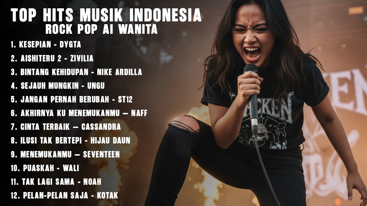 MUSIK HITS INDONESIA | VOKAL WANITA | COVER SLOW POP ROCK (MUSIC AI)