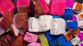 Soft dyed gym chalk with pested gym chalk crushing ||oddlysatisfying  screenshot 1