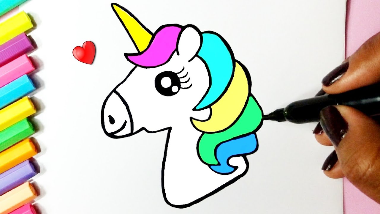 Como desenhar um UNICÓRNIO FOFO 🦄 [Kawaii]