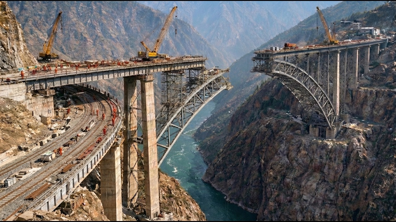 How India Built the World’s Highest Railway Bridge 359m Above a Himalayan Gorge