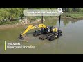 Amphibious buggy floating excavator work for deep water