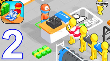 Outlets Rush - Gameplay Walkthrough Part 2 Idle Mall Manager 3 Helpers Unlocked (iOS, Android)