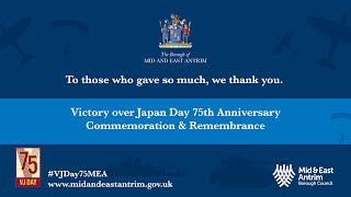 Victory over Japan Day 75th Anniversary Commemoration and Remembrance