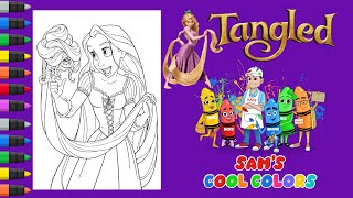 Celebrity Coloring Disney Princess Rapunzel Pascal Tangled Coloring Book Page | Color Rapunzel | Markers Wealth