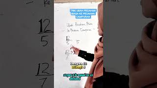 ubah pecahan biasa ke pecahan campuran,  untuk guru \u0026 orang tua yang punya anak SD #maths #tutorial