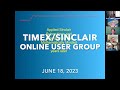 Timex Sinclair Online User Group June 18, 2023