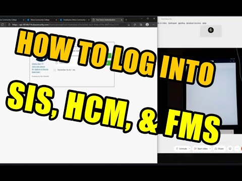 Logging in to SIS, HCM, and FMS