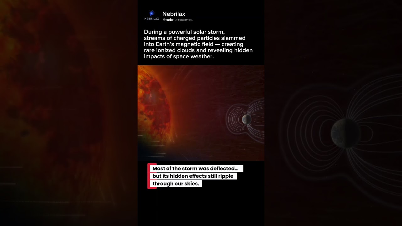 Solar Storm Hits Earth’s Magnetic Field 🌌 Rare Ionized Clouds Revealed