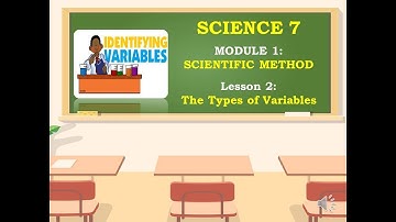 Grade7-Science  Quarter1 Module1 Lesson2:The Types of Variables