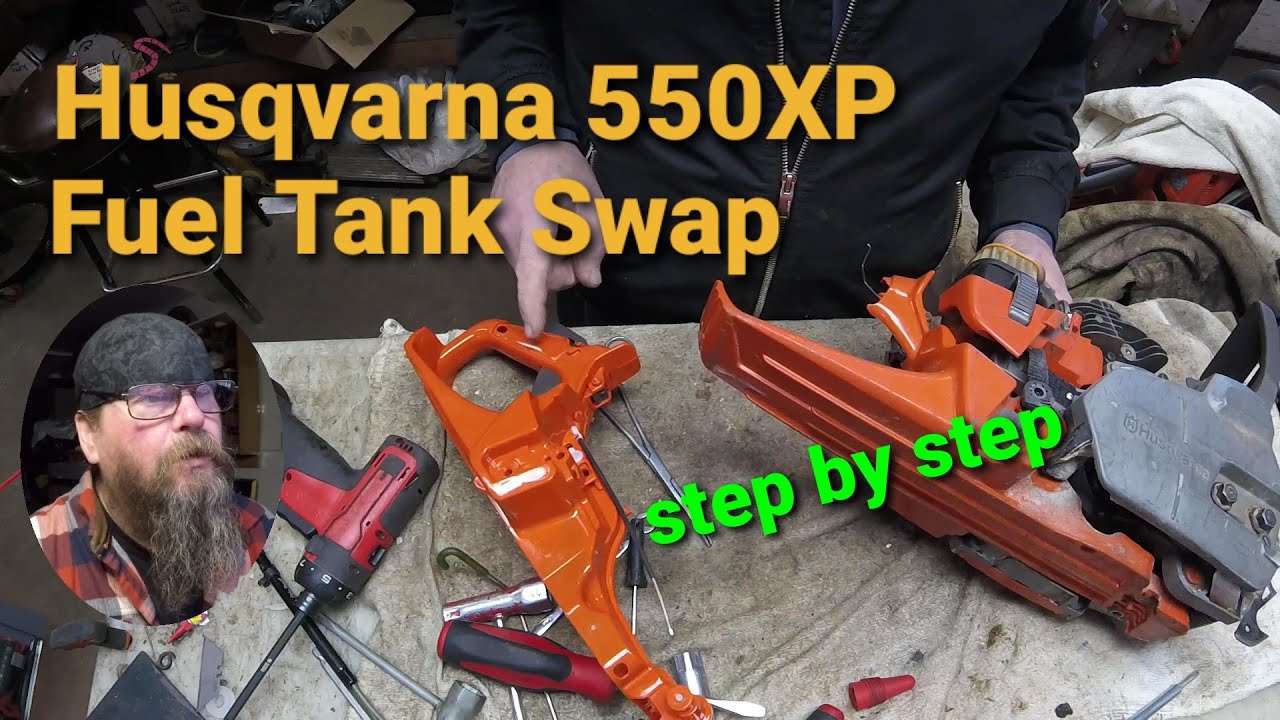 Husqvarna 550xp Chainsaw Fuel Tank Swap - YouTube