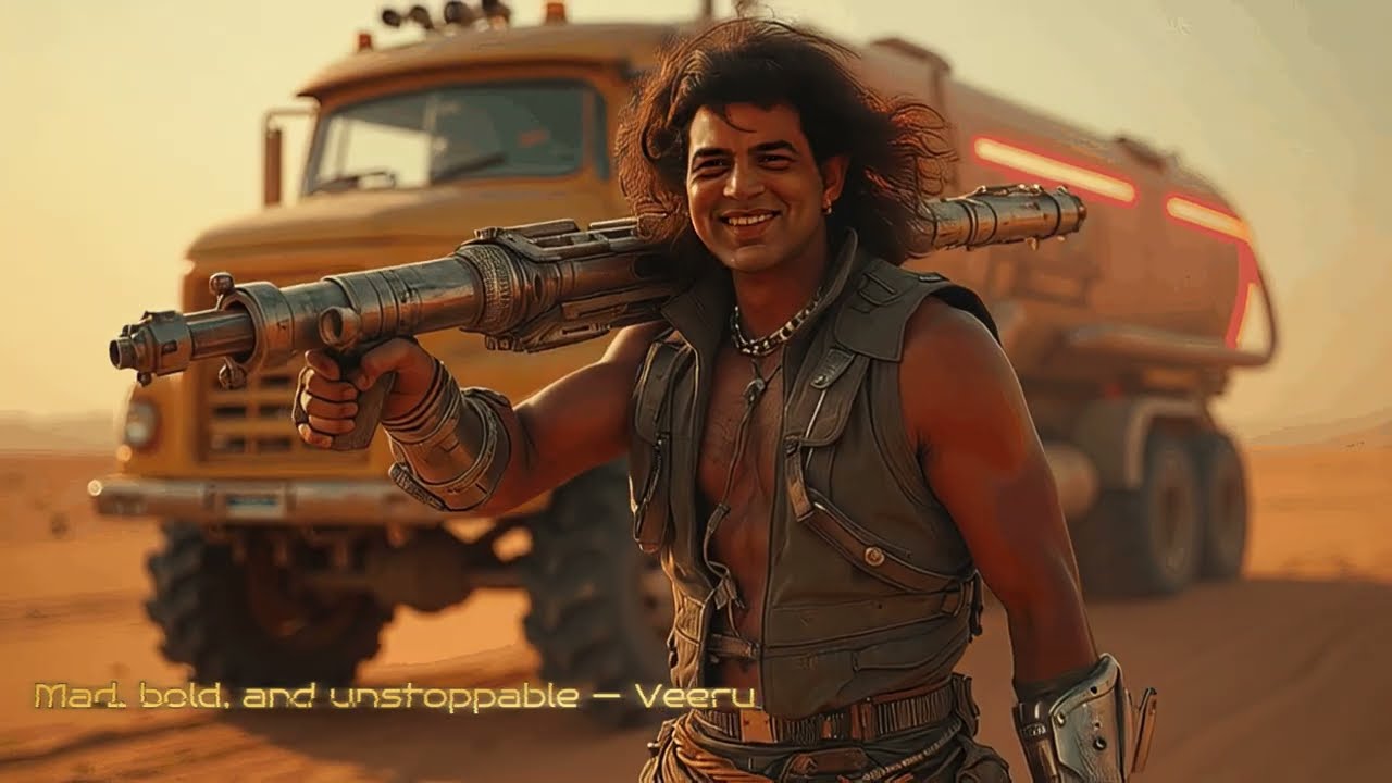 🔥 Sholay 3025 – Sci-Fi Rebirth of Bollywood Legends