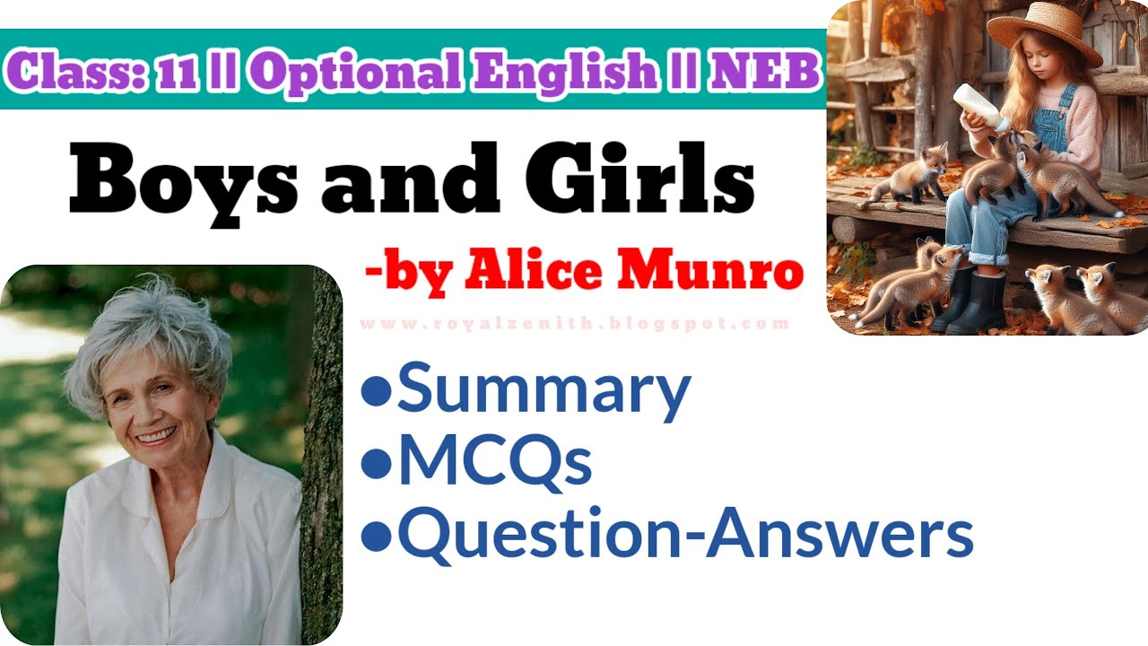 Boys and Girls by Alice Munro Summary and Exercise Class 11