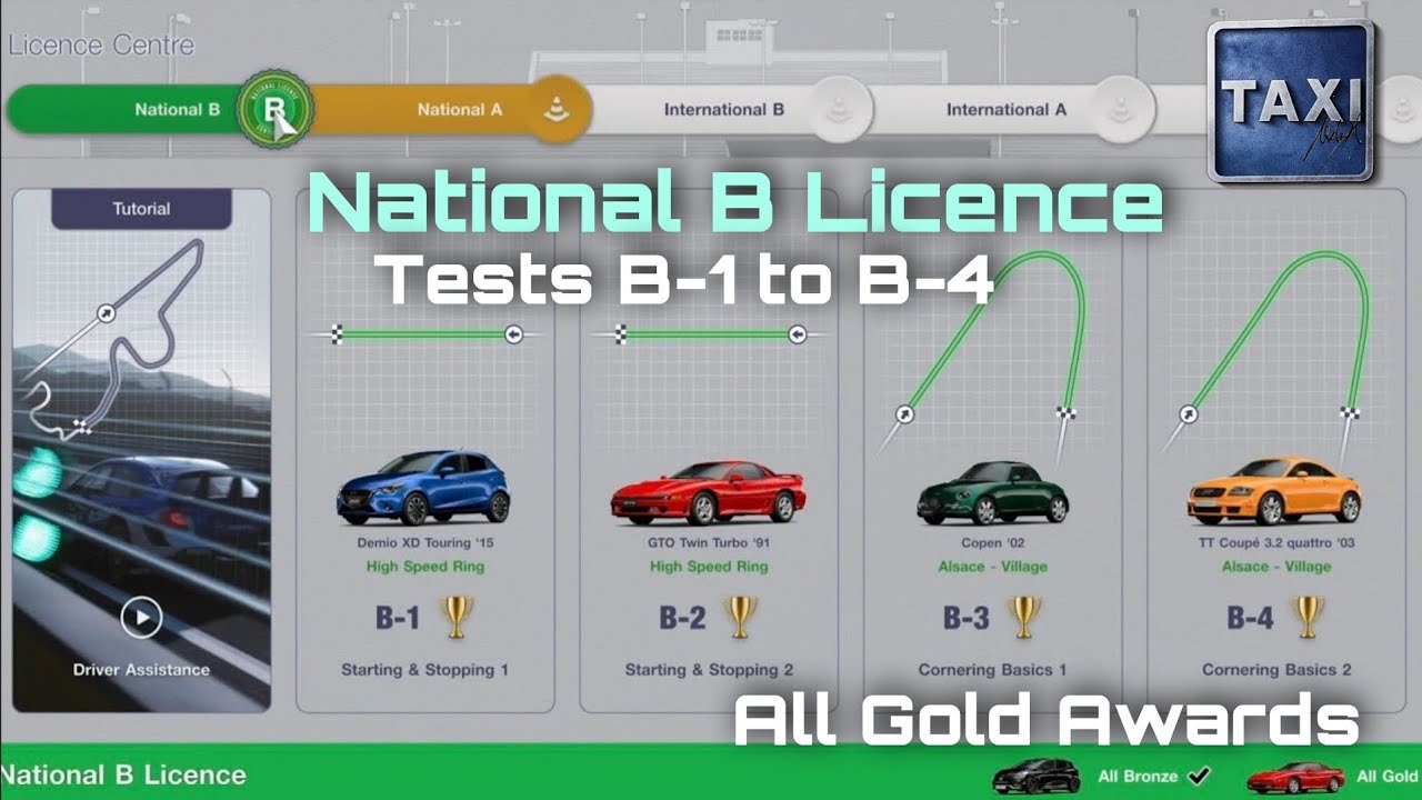 How to Achieve a gold trophy on the B-3 License Test (out-in-out