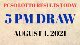 Lotto Result Today 5 pm Draw August 1 2021 Swertres Ez2 Stl Pcso