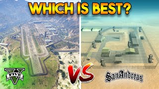 GTA 5 FORT ZANCUDO VS GTA SAN ANDREAS AREA 69 (WHICH IS BEST?)