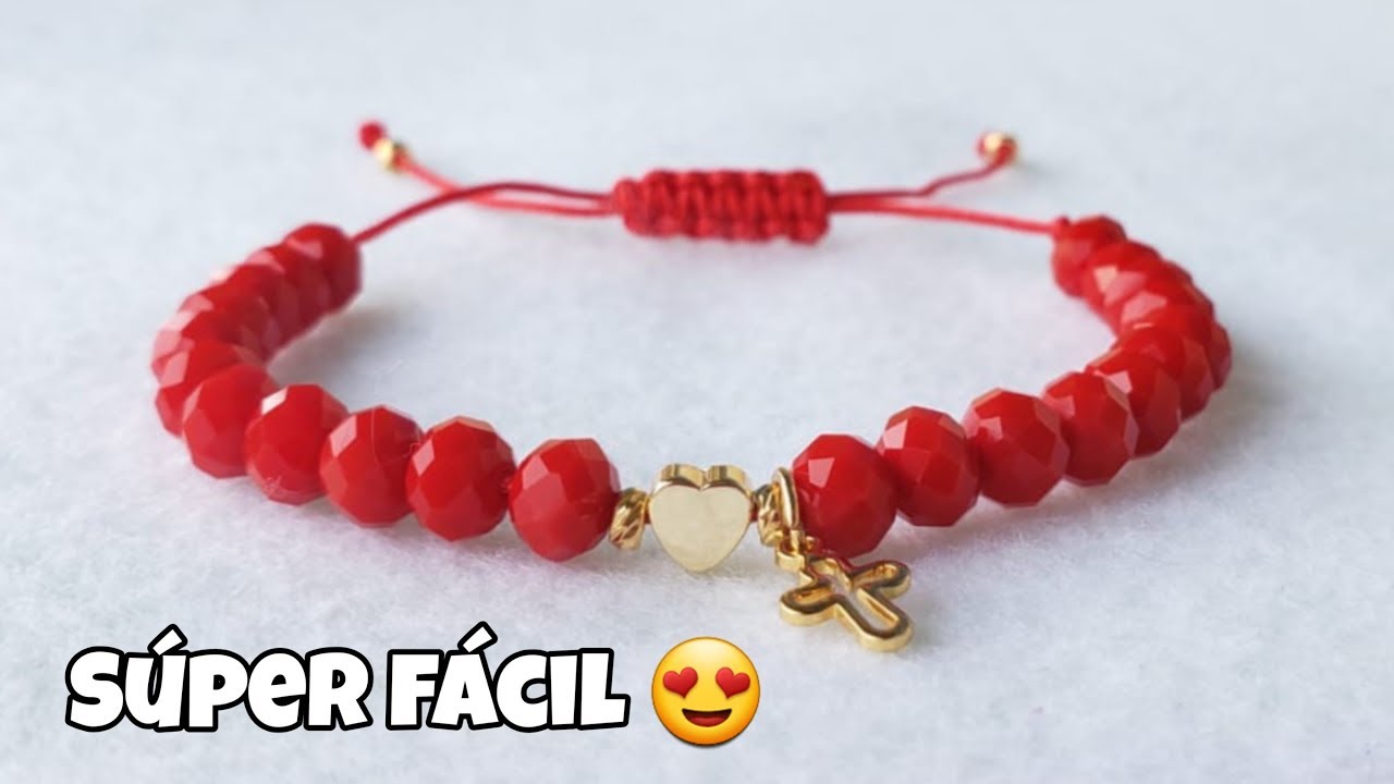 una de hilo y cristal muy sencilla y fácil de hacer - YouTube