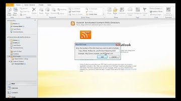 Subscribing to RSS on blogs using Outlook 2010