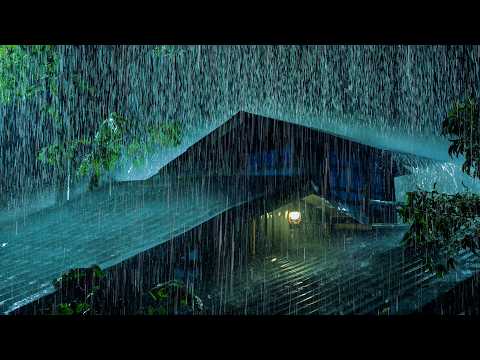 Fall Asleep In Under 3 Minutes & Sleep Deeply & Calm Your Mind ⛈️ Torrential Rain, Powerful Thunder