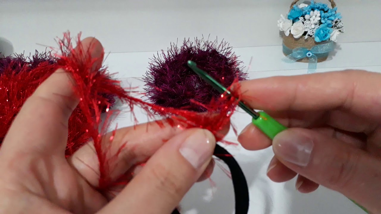 Lastikli saç tokası nasıl yapılır? Çok kolay sakallı ipten lastikli saç tokası yapımı.Kendin yap.DIY
