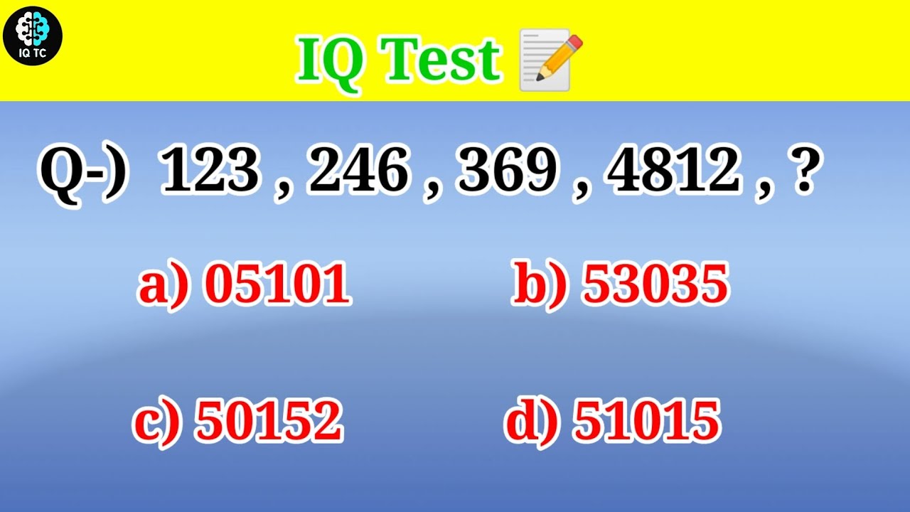 Reasoning ।। Test Your IQ ।। @iqtestcentre - YouTube