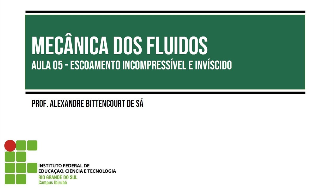Aula 05 - Escoamento Incompressível e Invíscido