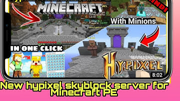 Hypixel skyblock server in bedrock (mcpe) 100% like Hypixel |with minions |Minecraft pocket edition