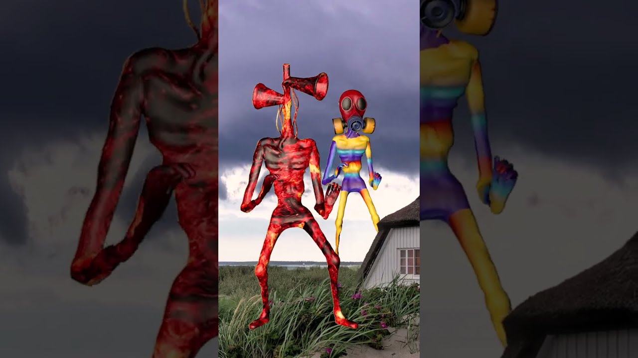 🌈LAVA SIREN HEAD Vs GAS MASK RAINBOW SIREN HEAD Coffin Dancing 💃