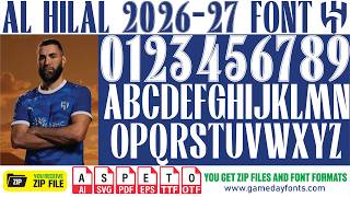 Al Hilal Kit Font Style Download