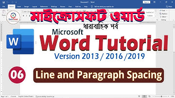 Line and Paragraph Spacing in Word 2019 | Microsoft Word Tutorial Bangla | MS Word 2016 | Part 06
